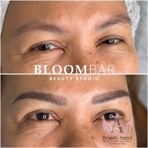 Before and after defined brows