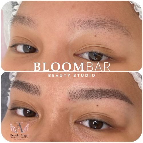 Before and after subtle brows